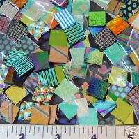 MIXED LOT OF CBS PATTERN DICHROIC 1/2x 1/2 SQ. 90 COE  