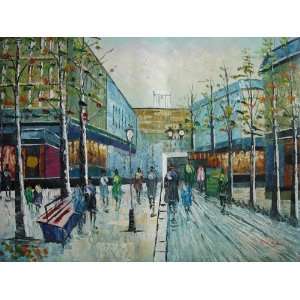   inch Impressionism Cityscape Painting Pairs in Winter