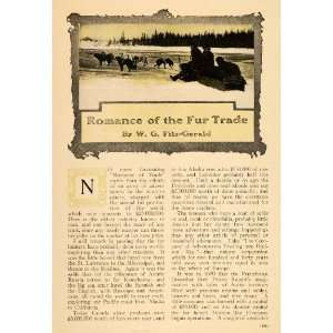  1908 Article Fur Trade Trapping Industry WG Fitz Gerald 