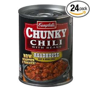 Campbells Chunky Roadhouse Chili, 15 Ounce Can (Pack of 24)  