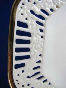 Antique Early Reticulated German Porcelain/Creamware Cake Plate F 