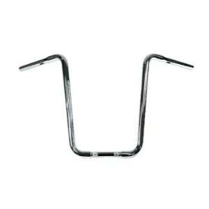 Chrome 1 1/4 Narrow Body Ape Hanger 19 Rise Handlebar with Indents 