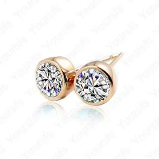18K Gold Plated Diamond Earring Use Dazzling Swarovski Crystal Fashion 