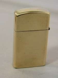 1958 10K Gold Filled Engine Turned Slim ZIPPO Lighter w/ Pouch  