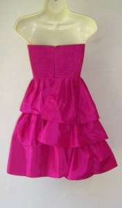 Jessica Simpson Hot Pink Strapless Cocktail Dress 6 NWT  