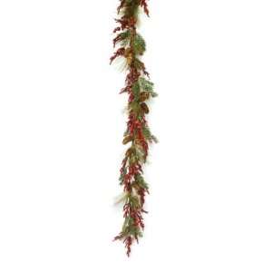 Pack of 4 Rustic Lodge Mixed Pine, Berry & Pine Cone Christmas Garland 