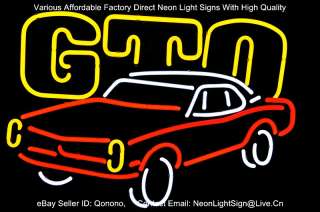 GM GTO US AUTO CAR PONTIAC PUB BEER BAR NEON LIGHT SIGN  
