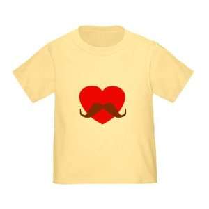  Red Heart Mustache Funny Toddler T shirt   Size 4T Baby