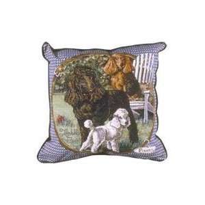  Poodle Dog Animal Decorative Throw Pillow 17 x 17 