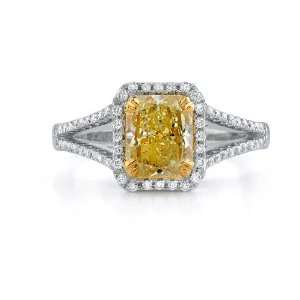    Fancy Yellow Diamond Ring, 1.01 ct Radiant GIA IFY Jewelry