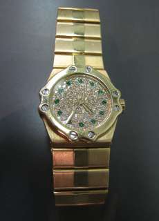 Chopard St Moritz 18K Yellow Gold Diamond & Emerald Watch Ref.   5156 