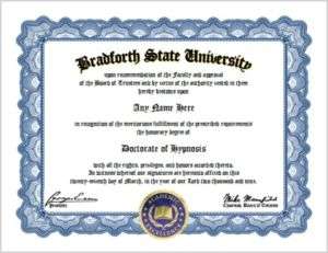 Hypnosis Diploma   Hypnotist Lover Diploma  