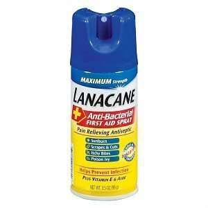  Lanacane Anti Bacterial First Aid Spray, Aerosol, 3.5 oz 