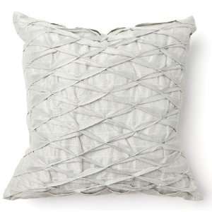  Second Nature Diamond Tuck Stitch Silver Pillow