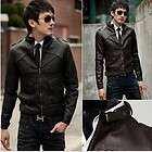 Mens Slim Top Designed Sexy PU Leather Short Jacket Coat H401 2color 