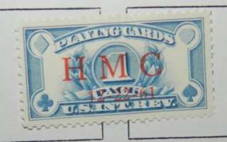 Playing Card Stamp   Bureau Precancel *HMC* RF27 24   revenue, back of 