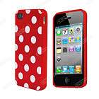   Polka Dots Skin Gel Hard Cover Case For iPhone 4 4G 4S 4GS 4th Fashion