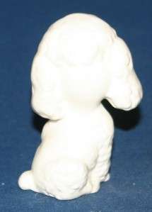 Vintage Doe Eyed Puppy Poodle Dog Figurine Porcelain  