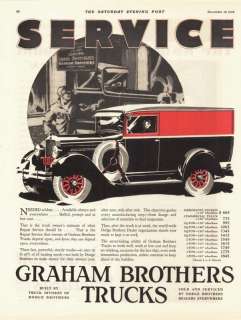 1928 AD Graham Brothers trucks repair shop advertising  