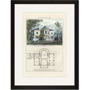   /Matted Print 17x23, A Villa in the Roman Style #1