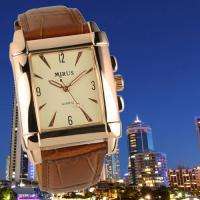 ESS Brand Leather Mens Watch Quartz Analog Original Wrist Watch IN 