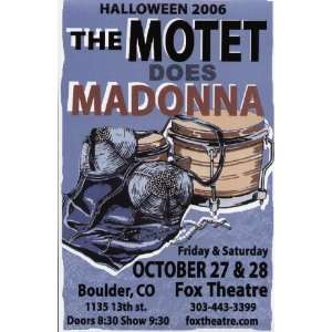 The Motet Madonna 2006 Boulder Concert Poster 