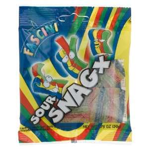 Fascini Sour Snagx Multi Colored & Flavored, 24 Count, 1.75 Ounce Bags 