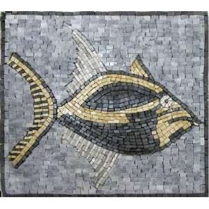 Fish Marble Mosaic Art ITFCAN57 
