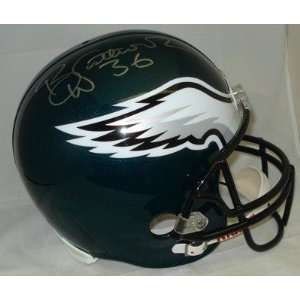  Brian Westbrook Autographed Helmet   EAGLES FS JSA 