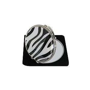  Zebra Patterned Compact Mirror Beauty