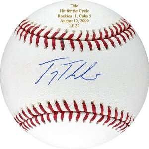 Hit for the Cycle/ Rockies 11  Cubs 5/ 8 10 09 Engraved MLB Baseball 
