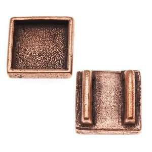 Nunn Design Antique Copper Plated Pewter Collage Bezel Square Ribbon 