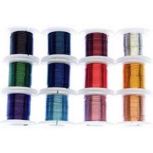  CRAFT WIRE, 12 COLORS INDIVIDUAL 5 YARD SPOOLS Toys 