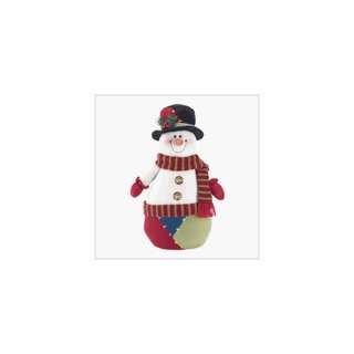  PATCHWORK CHRISTMAS SNOWMAN HOLIDAY CHEER XMAS FIGURE 