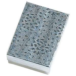 NEW 300/ Silver Cotton Filled Jewelry Craft Gift Boxes 3x2  