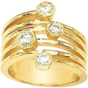  Moissanite Ring in 14k Yellow Gold Jewelry