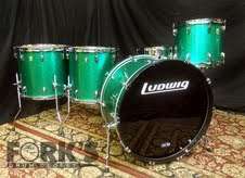 Ludwig Classic Maple 4pc drum set/Green Sparkle/LM402  