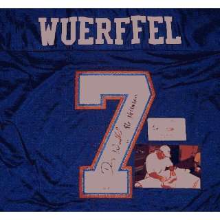  Danny Wuerffel   Autographed Florida Gators , Blue Russell 