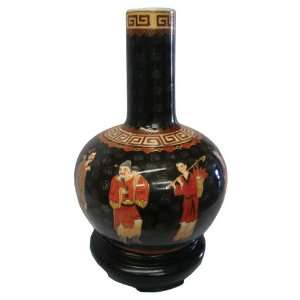  Chinese Eight Immortal vase   hand painted porcelain