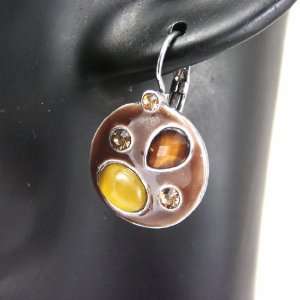    Earrings / Dormeuses french touch Mélusine brown. Jewelry