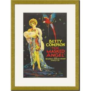  Gold Framed/Matted Print 17x23, The Masked Angel