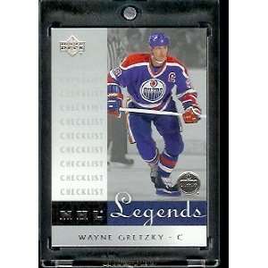  2001 /02 Upper Deck NHL Legends Hockey # 100 Wayne Gretzky 