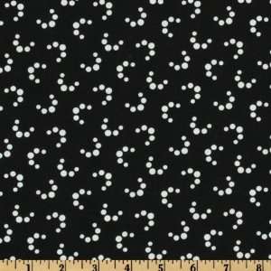  44 Wide Mix & Match Retro Dots Black/Ivory Fabric By The 