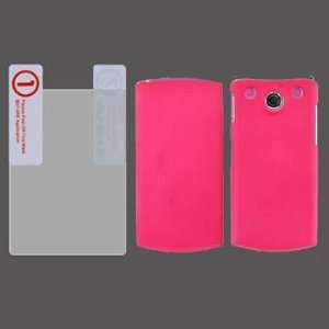  LG GD570 Hot Pink Rubberrized HARD Protector Case With 
