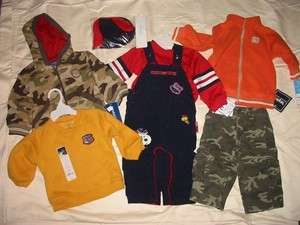 LARGE LOT OF LITTLE BOYS FALL/WINTER CLOTHING SZ 12 MONTHS; NEW 