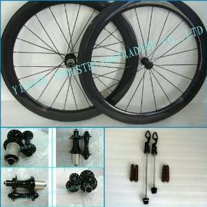  hand built 60mm clincher 3k carbon bicycle wheel set 