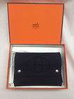 100 AUTHENTIC HERMES BLACK Flannel Multi Purpose Pouch Iphone Cover 