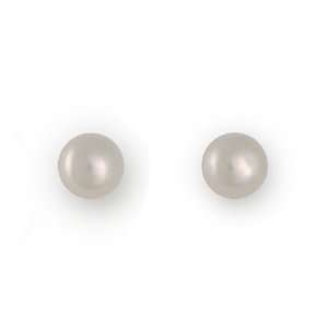  WASABI  Small White Button Post Earring Jewelry