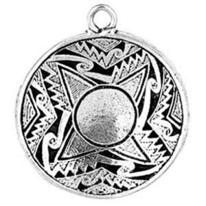  Safe Pewter Mimbres Amulet Circle Charm Jewelry