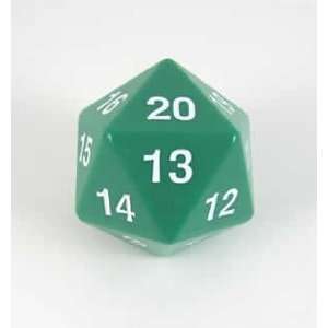  Green Jumbo Dice D20 Count Down 55mm Dice Toys & Games